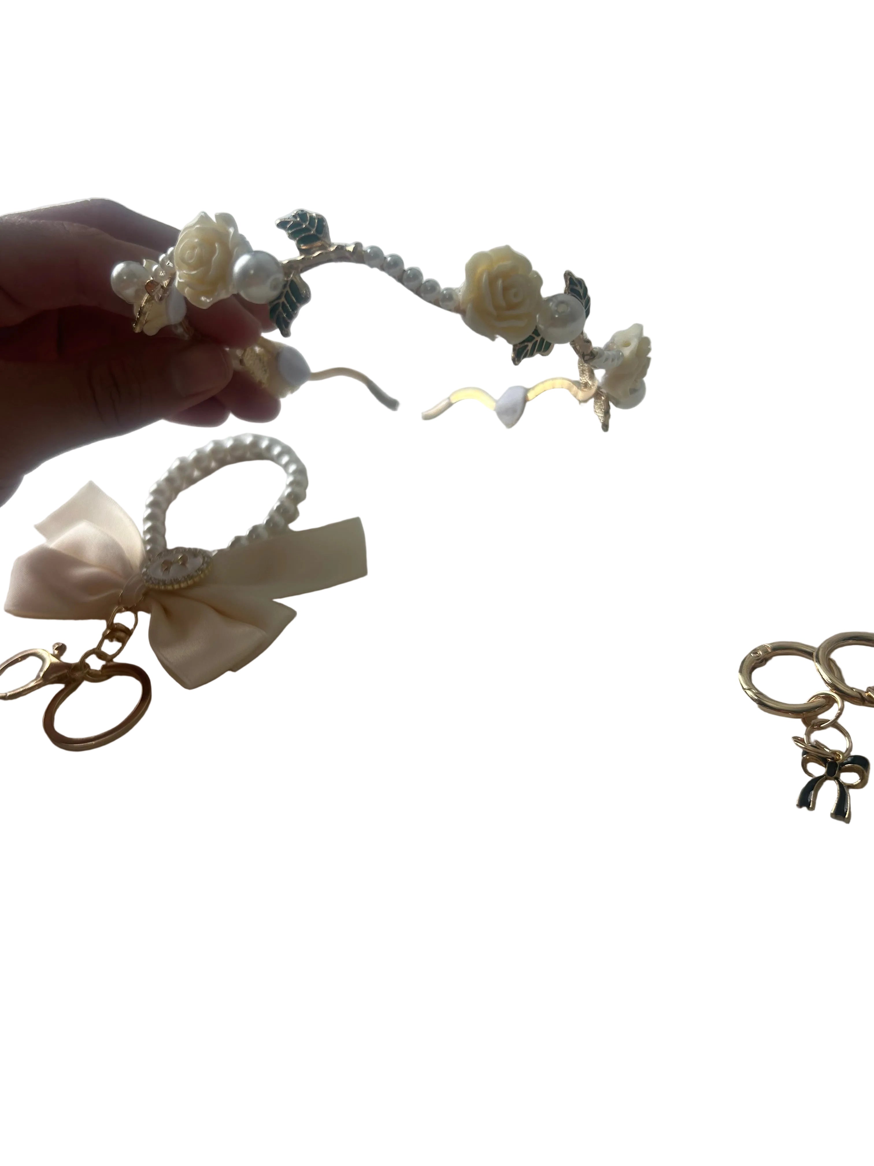 Rose headband & bow keychain