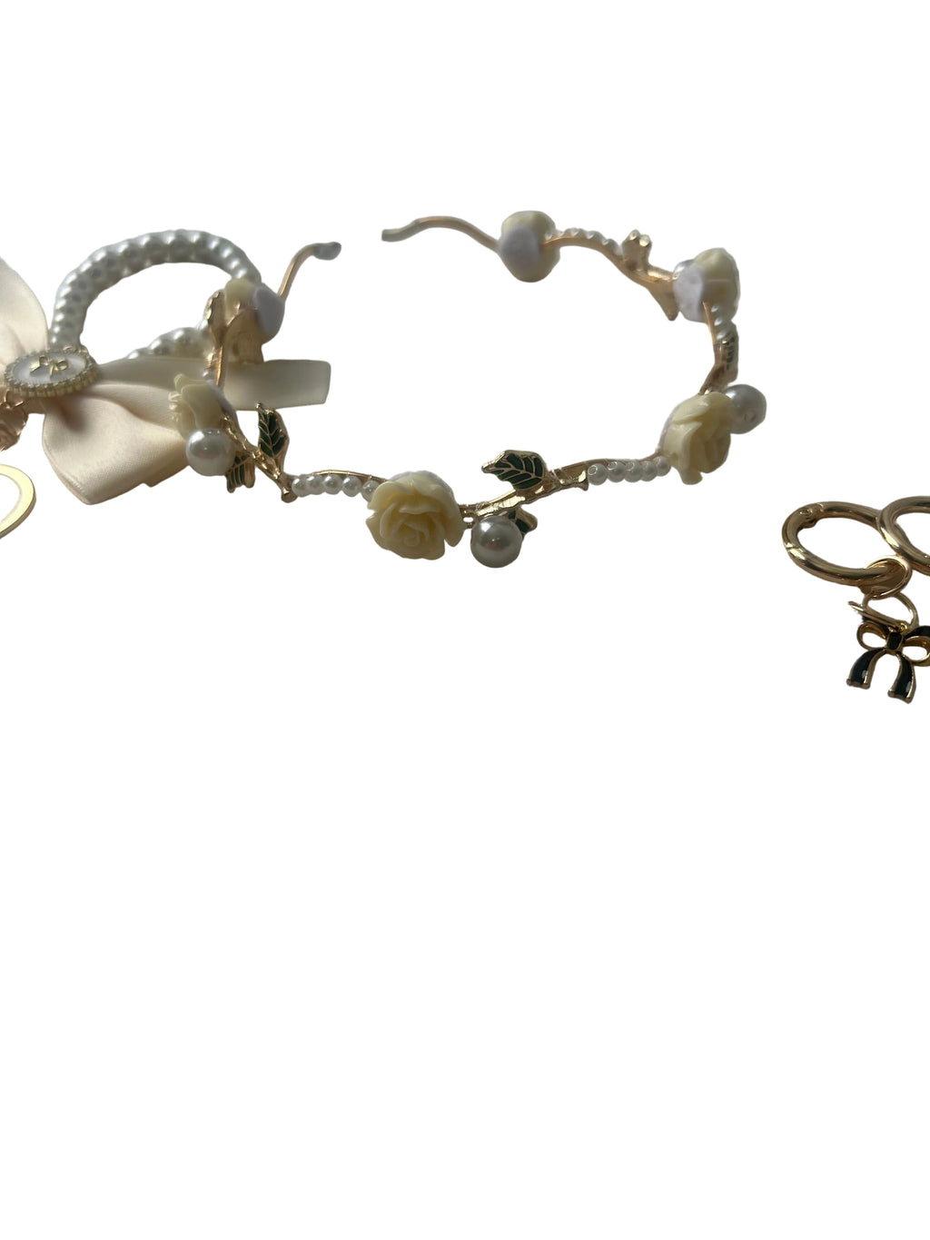 Rose headband & bow keychain