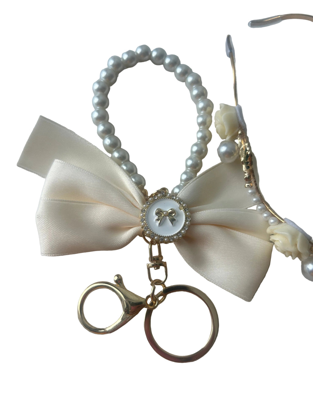 Rose headband & bow keychain
