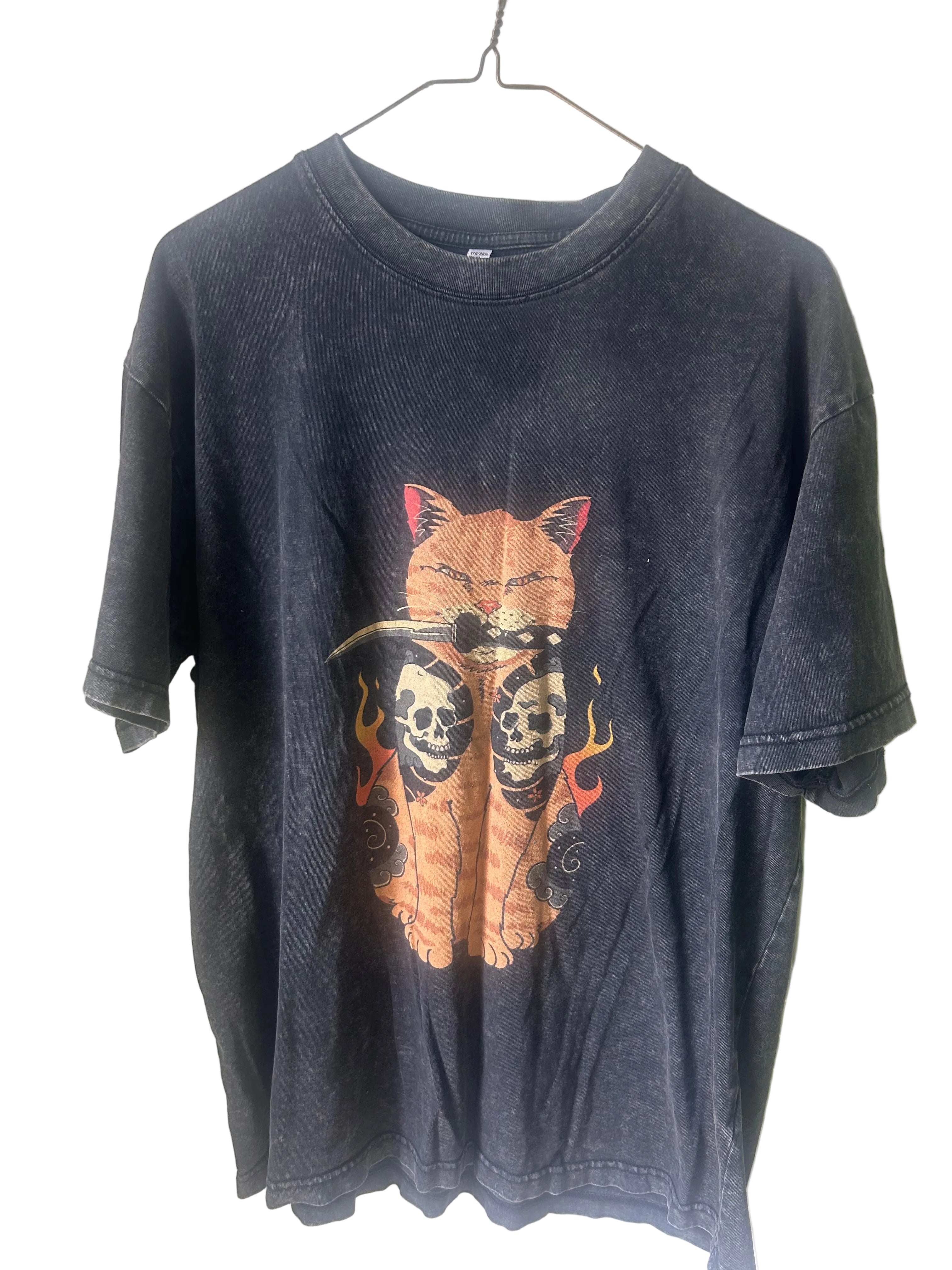Black washed Tee M
